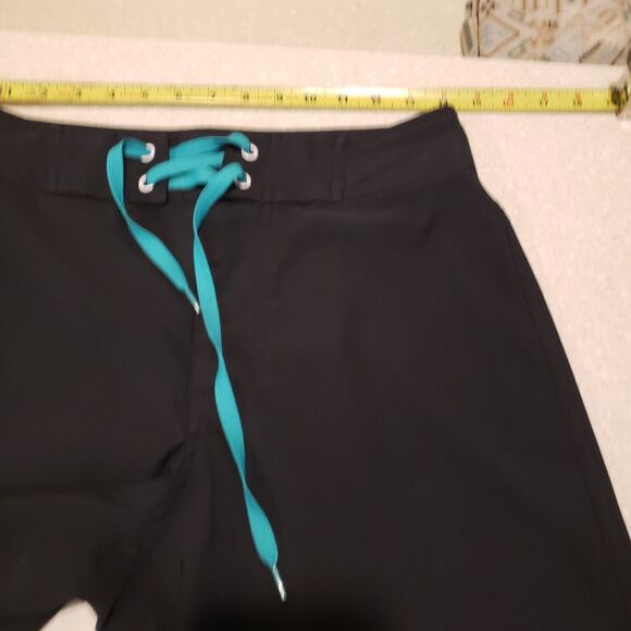 Under Armour Shorts Mens Medium Black Blue  Swim Trunks Drawstring Size 28 - Picture 6 of 8